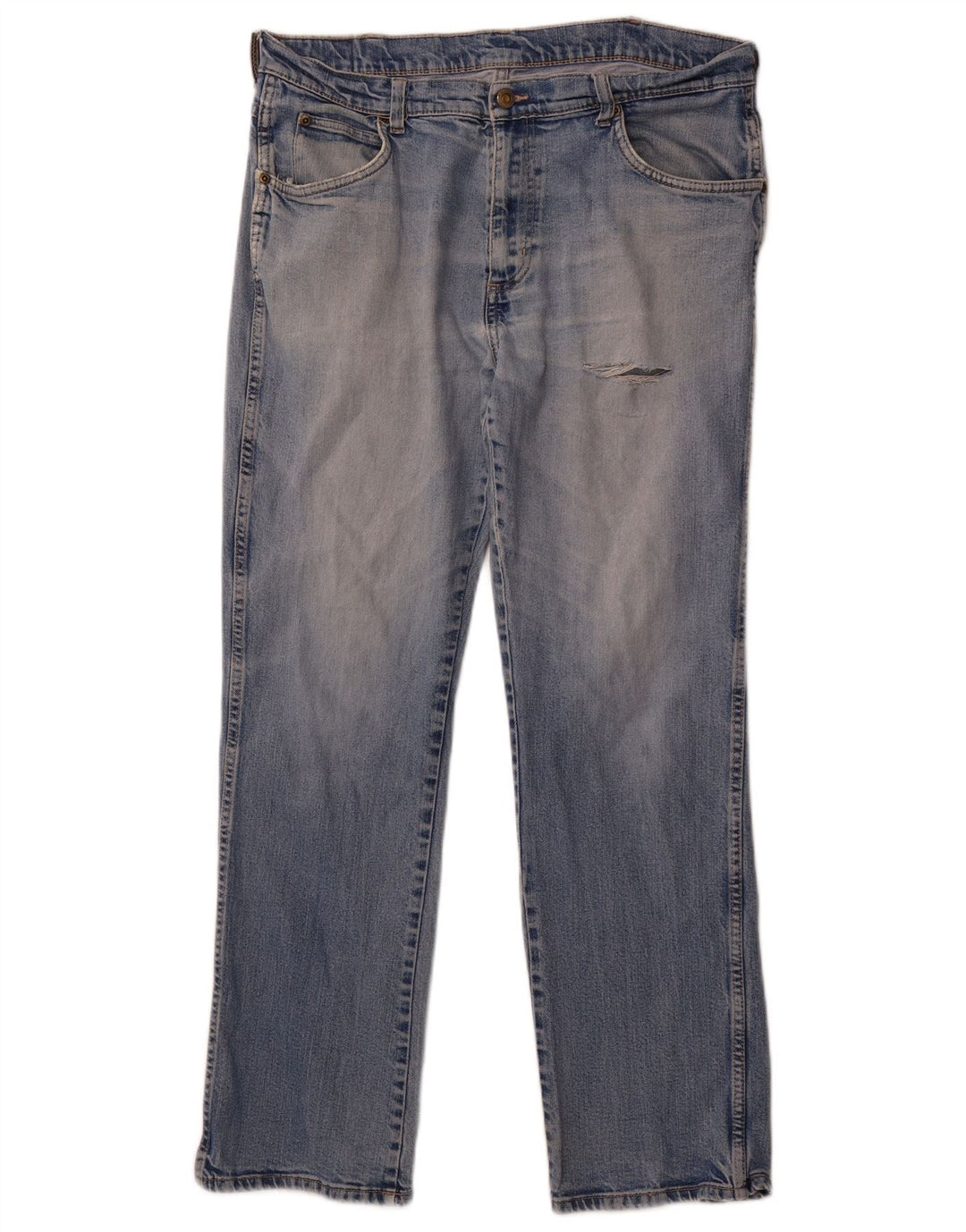 Calça jeans reta masculina WRANGLER regular fit W36 L29 algodão azul