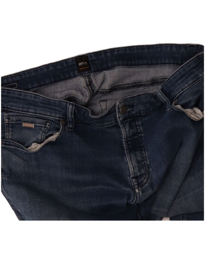 Hugo Boss Calça jeans reta masculina W38 L31 Azul