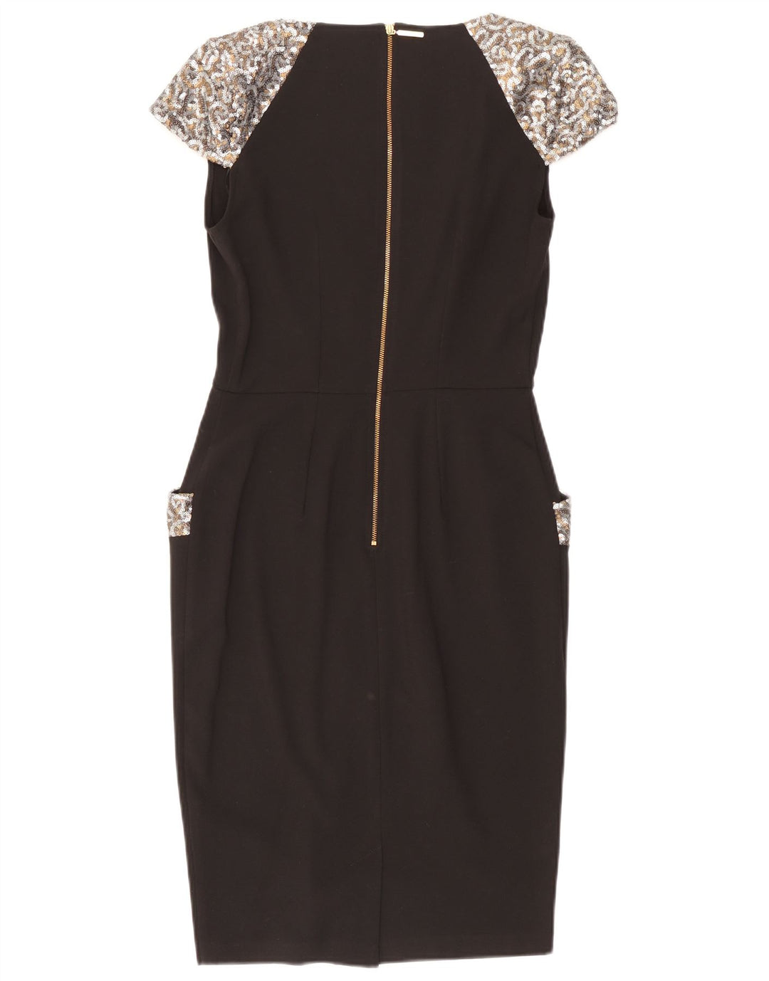 Vestido bainha feminino CLOSET UK 10 pequeno poliéster preto