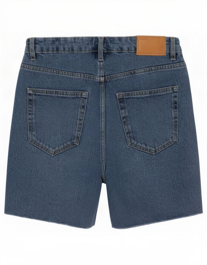 Zara Mens Denim Shorts EU 38 Pequeno W30 Azul
