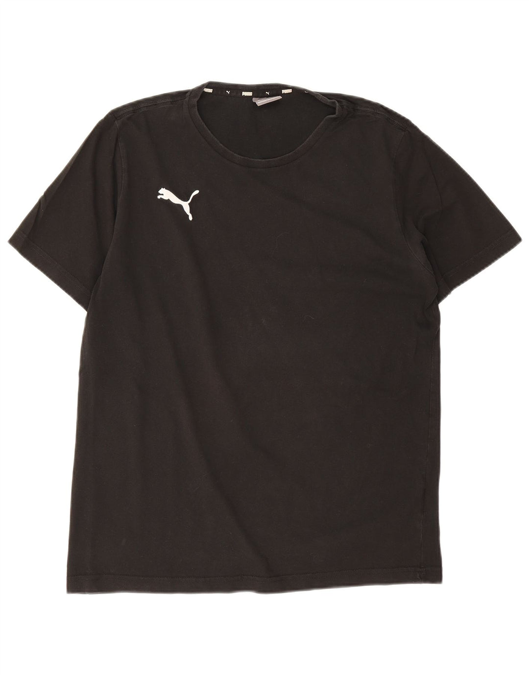 Puma Camiseta Masculina Top Médio Algodão Preto