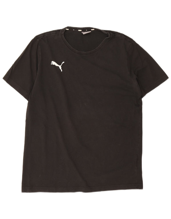 Puma Camiseta Masculina Top Médio Algodão Preto