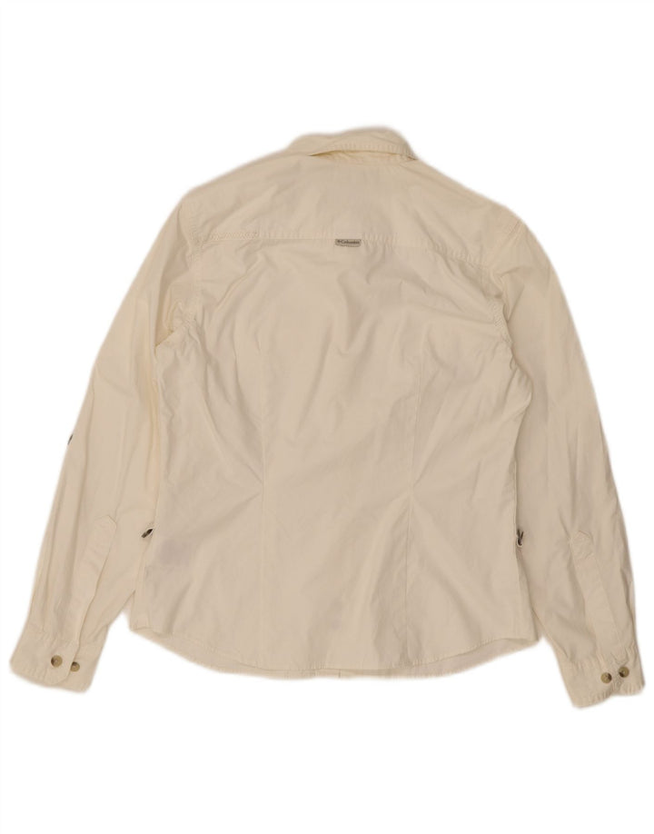 Camisa feminina Columbia UK 12 médio algodão branco