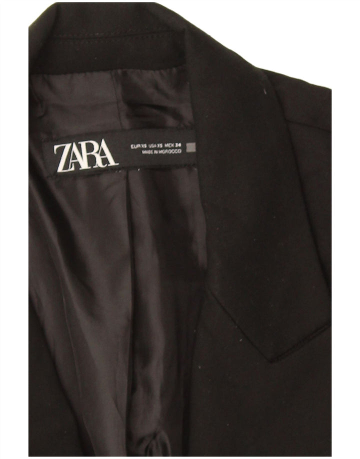 Jaqueta blazer masculina Zara Double Breasted Reino Unido 34 XS Preto
