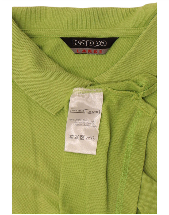 Camisa polo masculina Kappa grande algodão verde