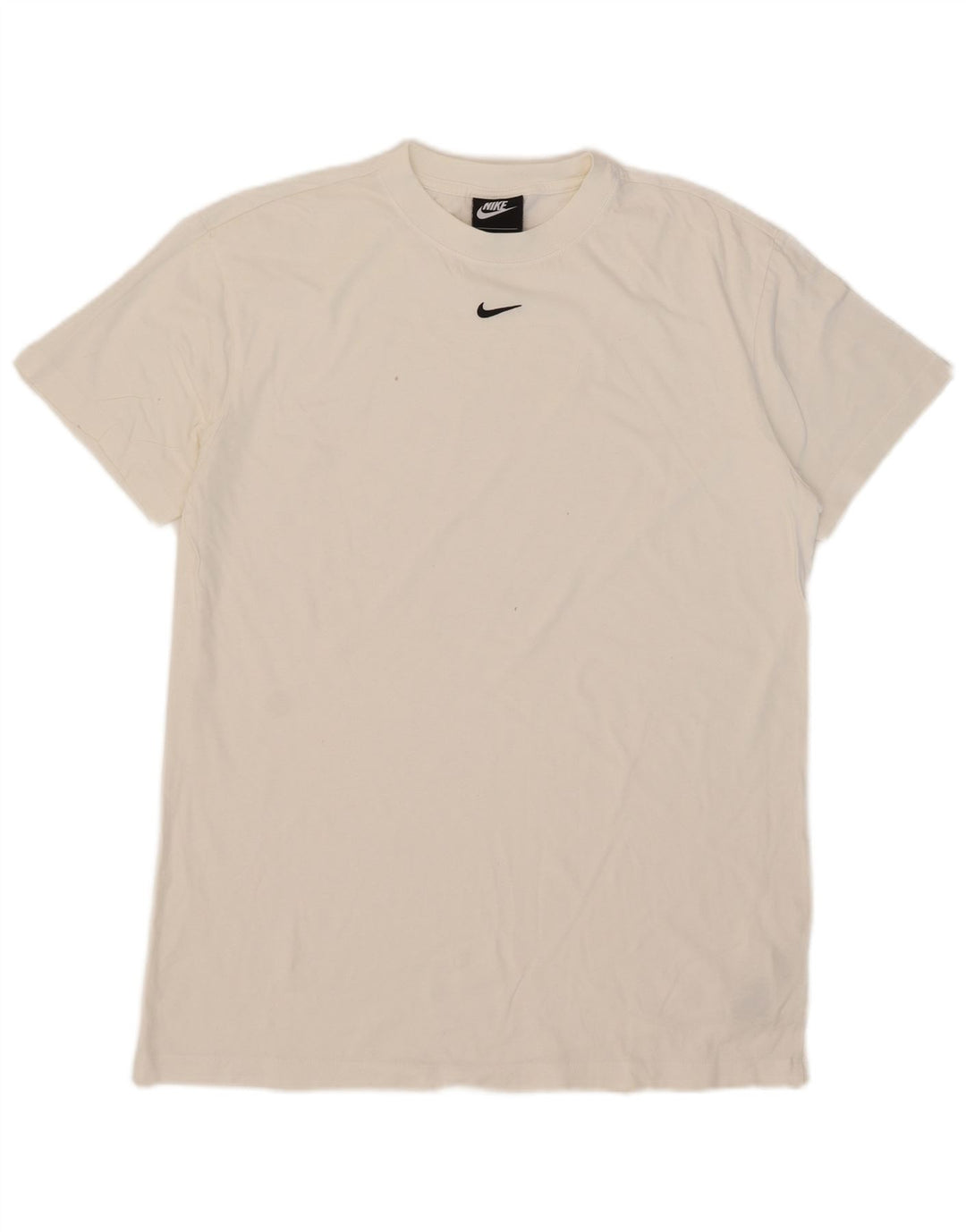 Nike Mens Camiseta Top Médio Algodão Branco