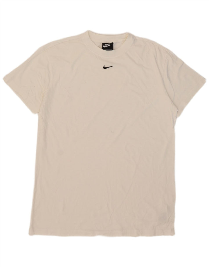 Nike Mens Camiseta Top Médio Algodão Branco