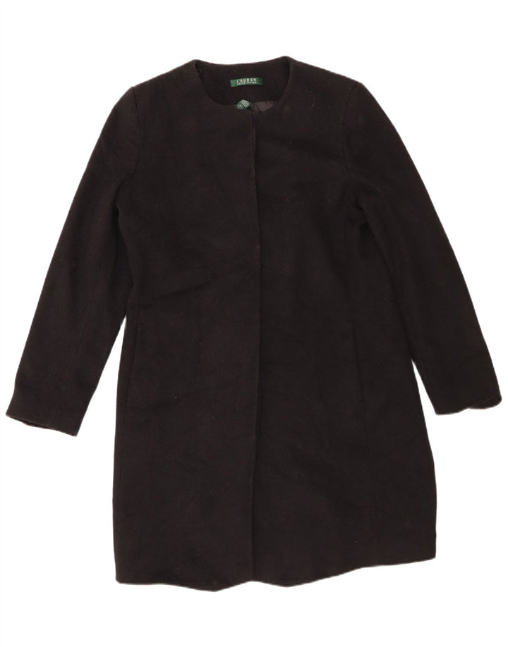 Sobretudo feminino Ralph Lauren US 10 grande lã preta