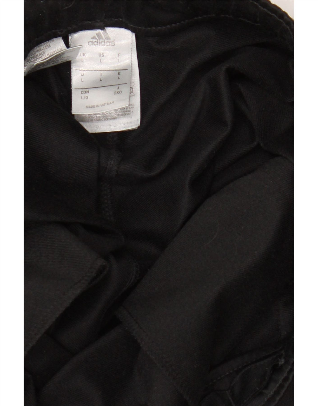 Calça de treino masculina Adidas Joggers grande preto colorblock poliéster