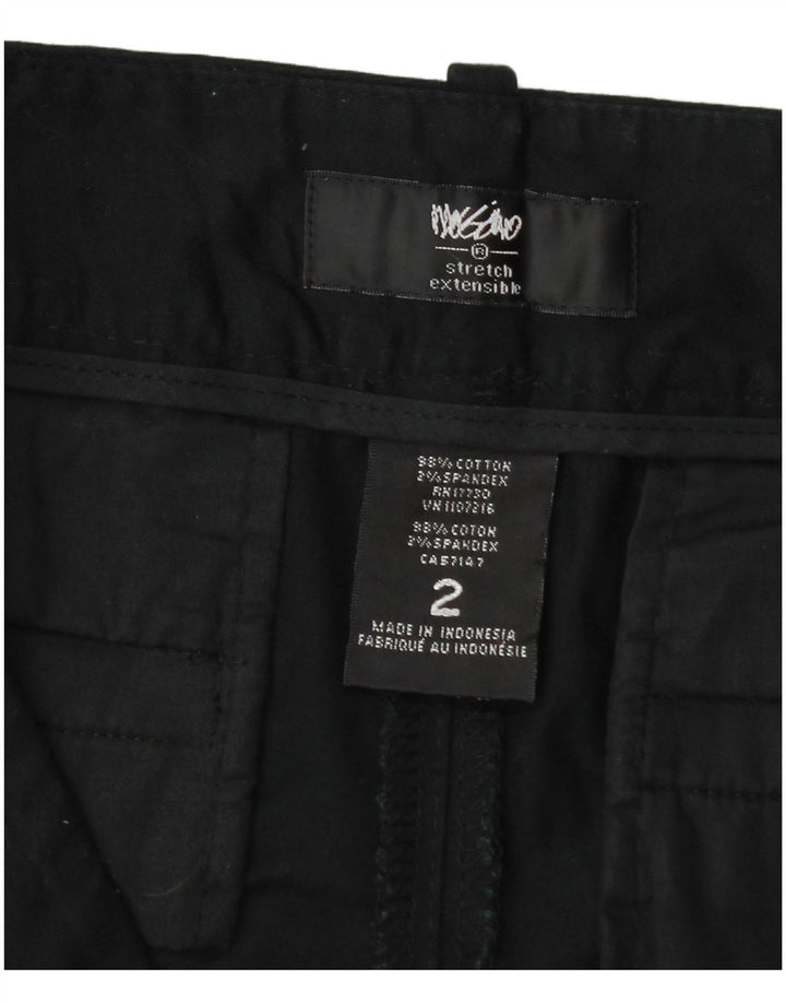 Shorts Chino feminino Mossimo US 2 XS W32 algodão preto