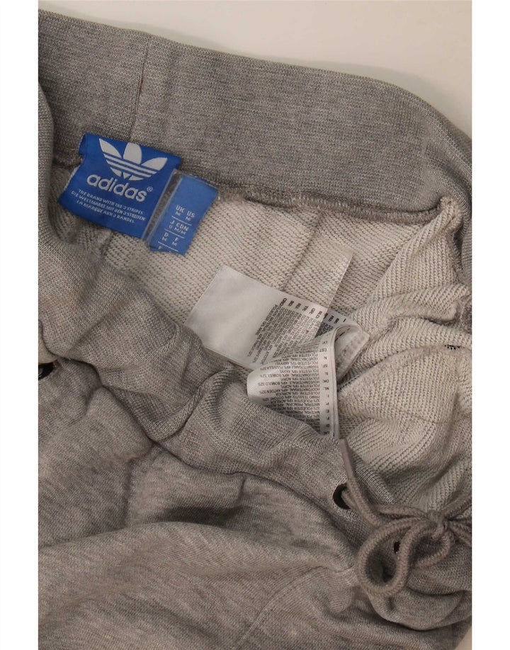 Shorts esportivos masculinos Adidas médio cinza manchado de algodão
