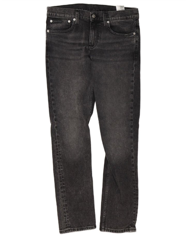 Calvin Klein Masculino Slim Jeans W32 L32 Cinza Algodão