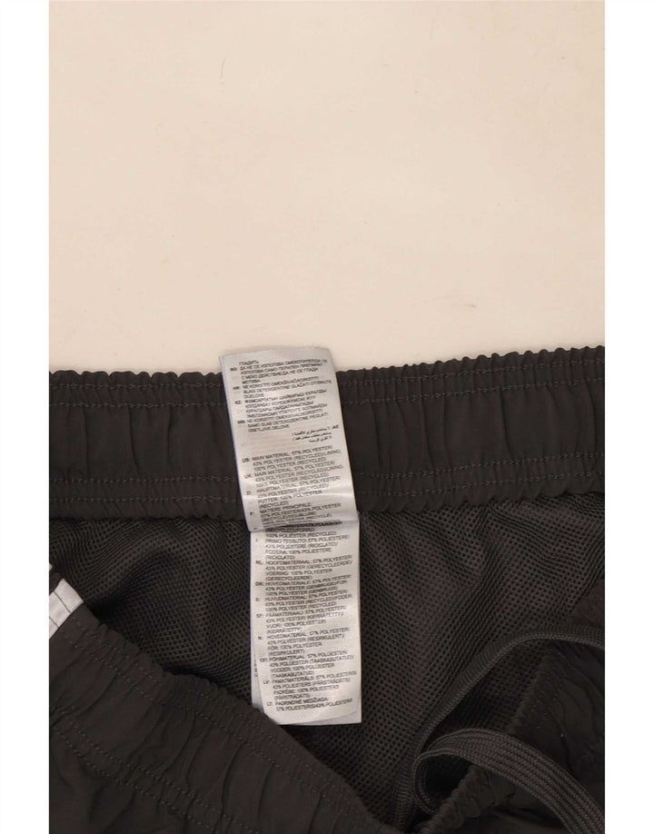 Shorts esportivos masculinos Adidas poliéster cinza médio