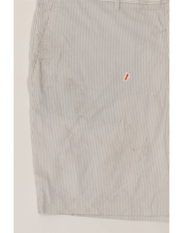 PENGUIN Mens Chino Shorts W38 XL White Pinstripe Cotton Vintage Penguin and Second-Hand Penguin from Messina Hembry 