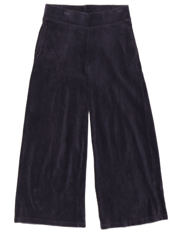 Calça de treino feminina Marks & Spencer com perna larga Reino Unido 10 pequena azul marinho
