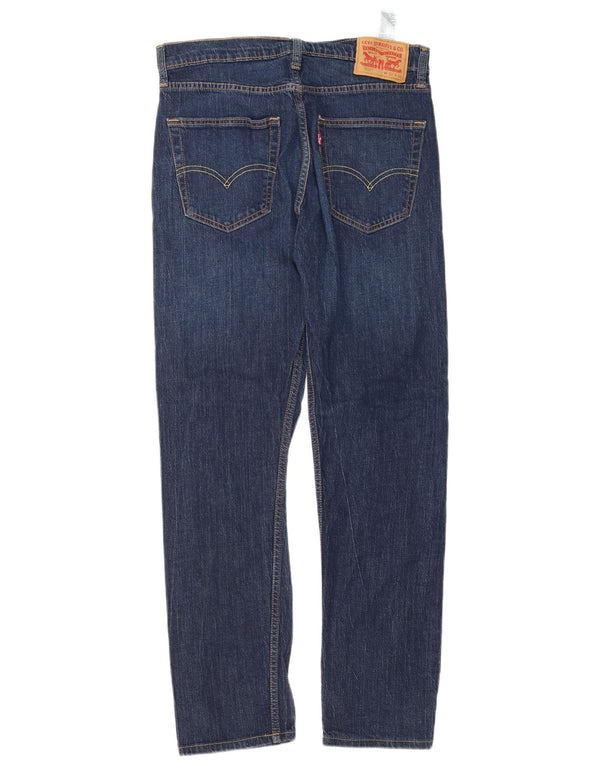 Levi's Masculino 502 Tapered Jeans W32 L30 Azul Marinho Algodão