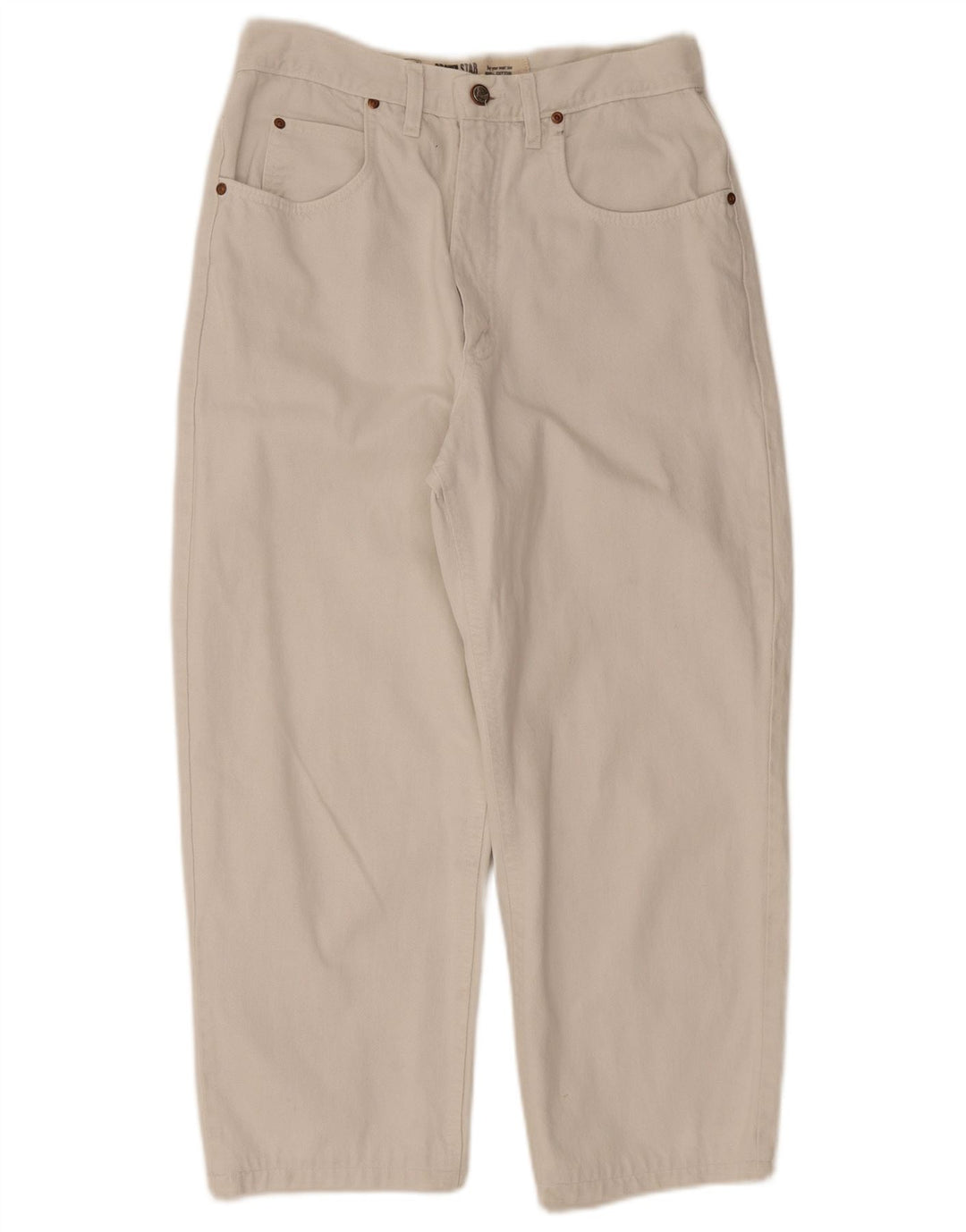 Lee Mens Riders Calça Jeans Recortada W33 L24 Algodão Branco