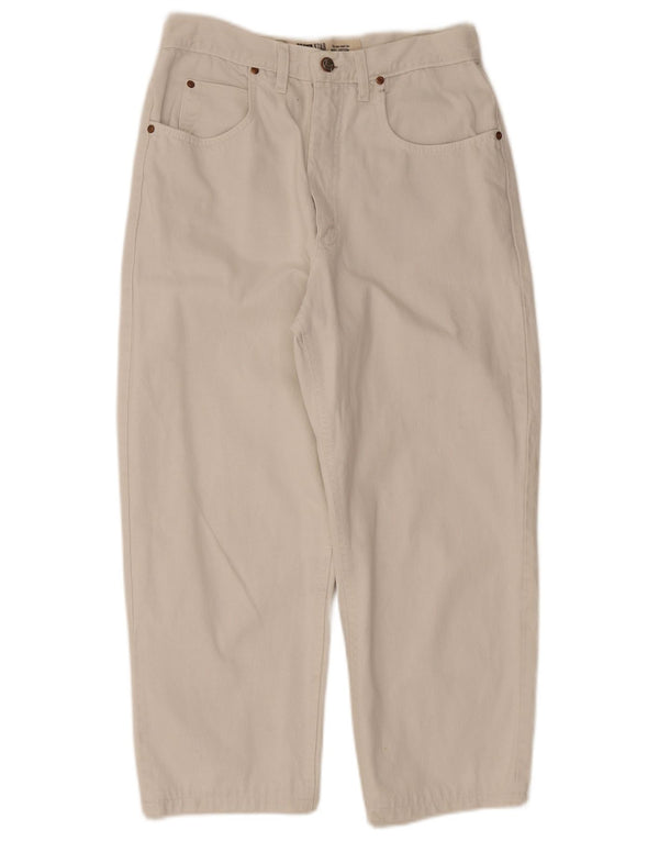 Lee Mens Riders Calça Jeans Recortada W33 L24 Algodão Branco