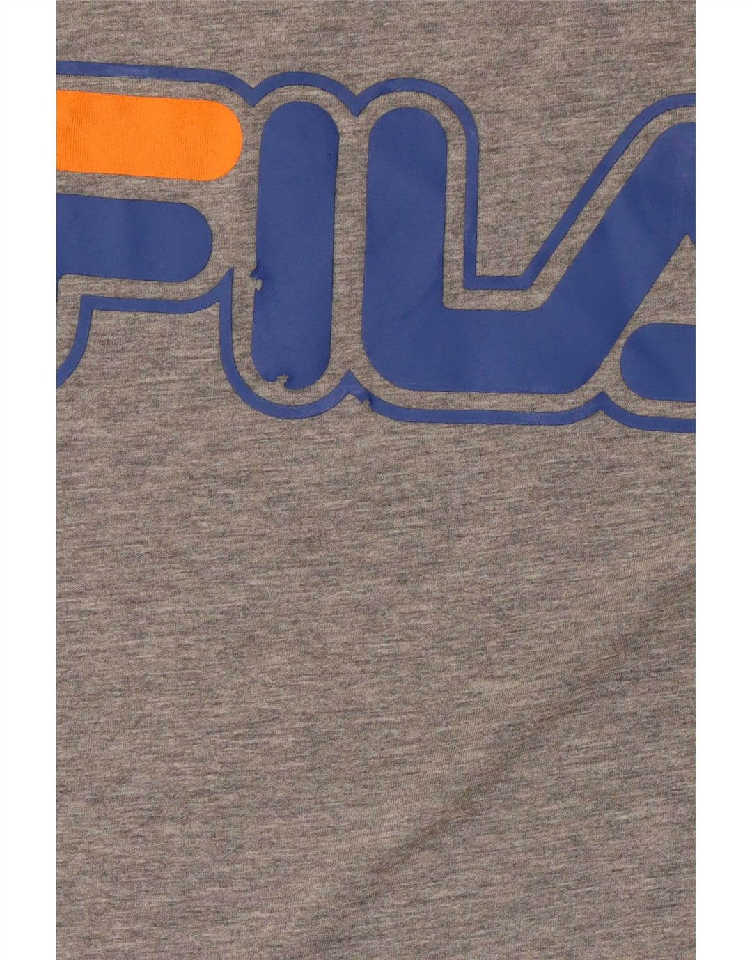 Fila Camiseta masculina gráfica Top algodão manchado cinza médio