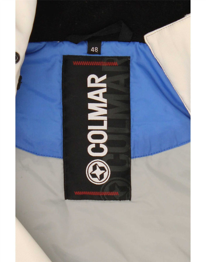 Jaqueta de esqui masculina com capuz Colmar IT 48 Medium White Colourblock