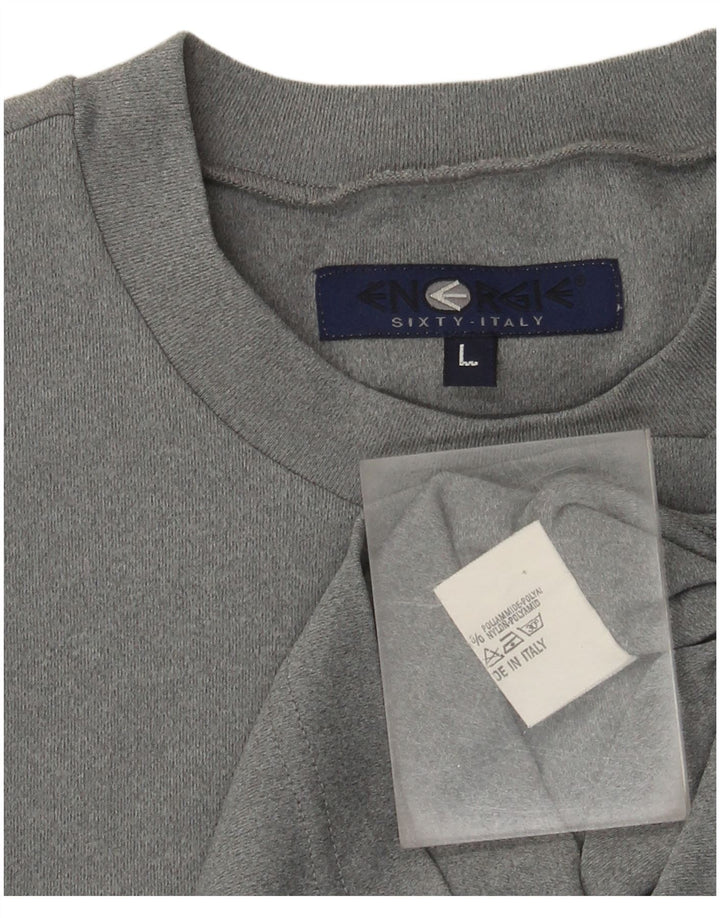 Camiseta Energie Boys Graphic Top 13-14 Anos Grande Cinza Poliamida