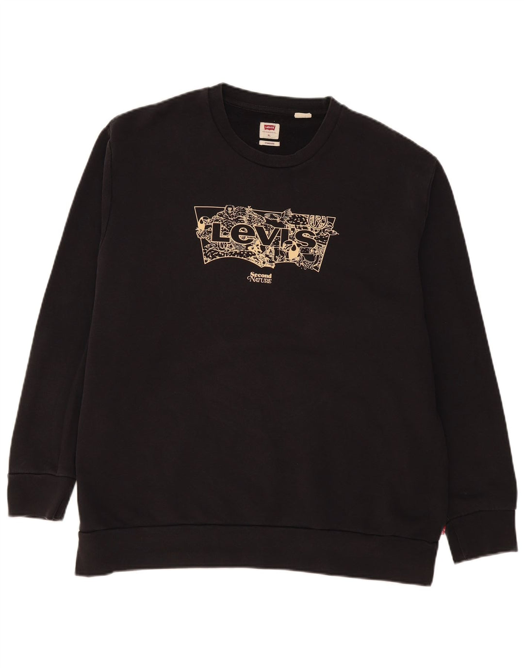 Moletom masculino Levi's Graphic Standard Fit Jumper XL preto algodão