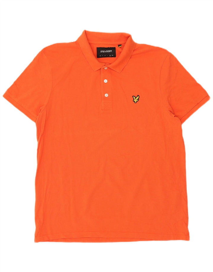 Camisa polo masculina Lyle & Scott XL laranja algodão