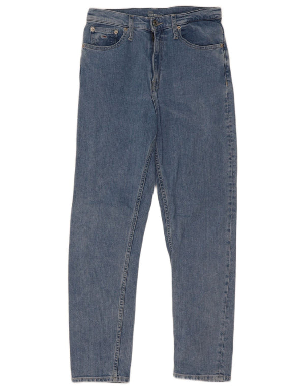 Tommy Hilfiger feminino Izzie High Rise Slim Jeans W26 L28 Azul Algodão