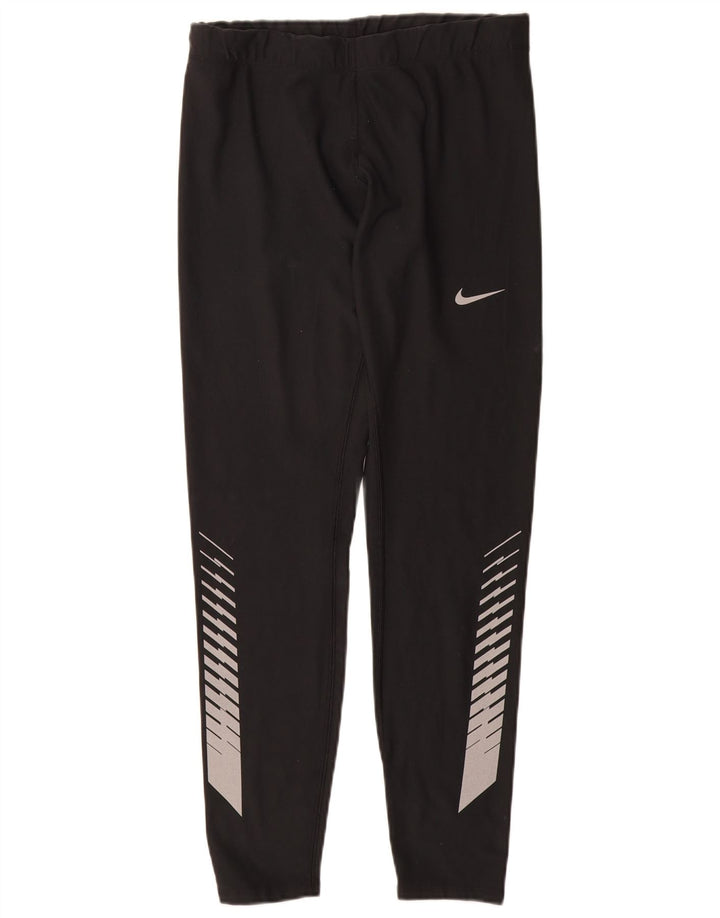 Leggings Nike Dri Fit Graphic Femininas UK 12 Médias Pretas
