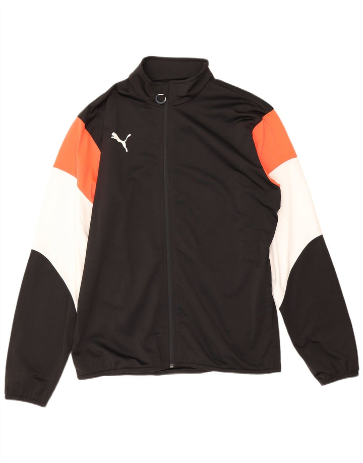 Puma Mens Treino Top Jaqueta Grande Poliéster Colorblock Preto