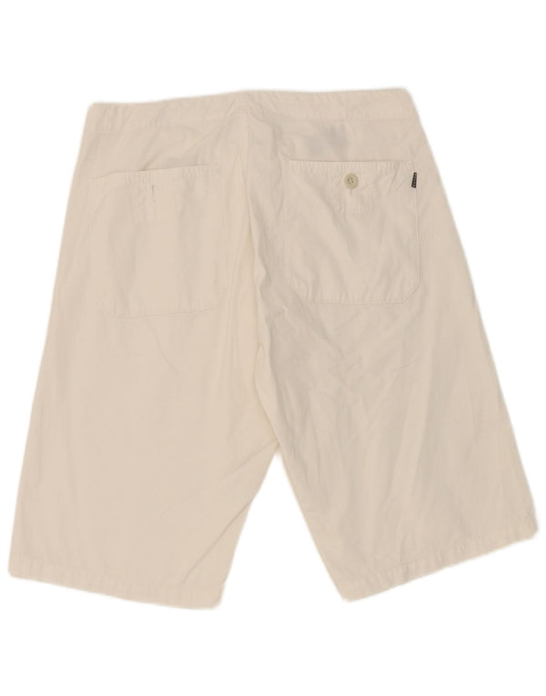 Belfe Mens Chino Shorts W30 Médio Algodão Branco