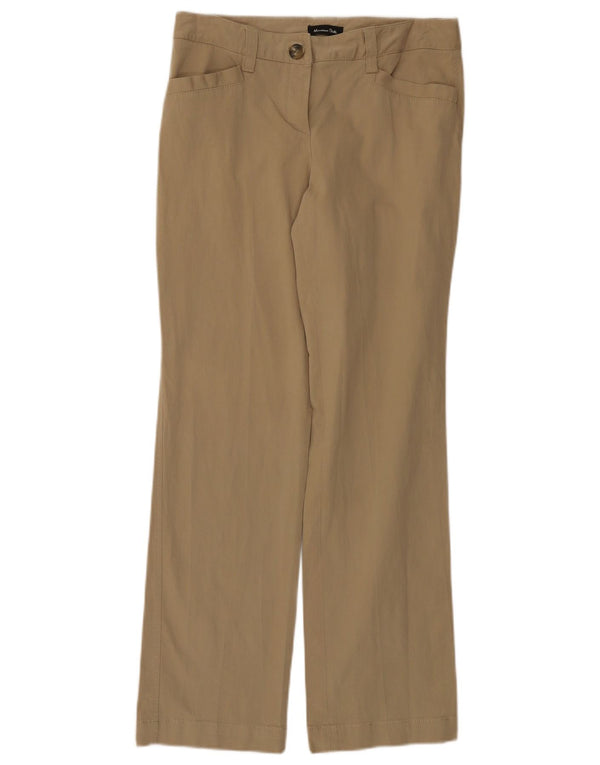 Calça casual feminina Massimo Dutti Bootcut UE 42 grande W32 L32 bege