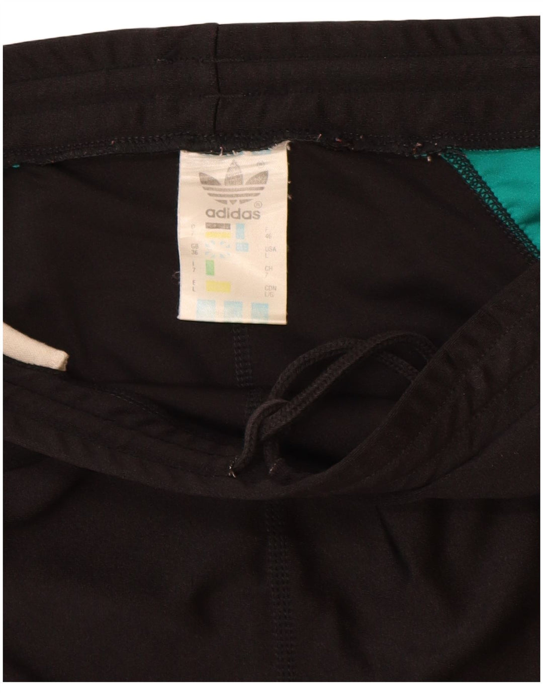 ADIDAS Mens Sport Shorts Grande Preto Colourblock Poliamida