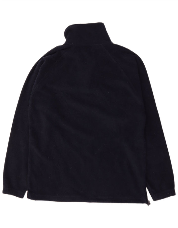 Kappa Mens Zip Neck Fleece Jumper Pequeno Poliéster Azul Marinho