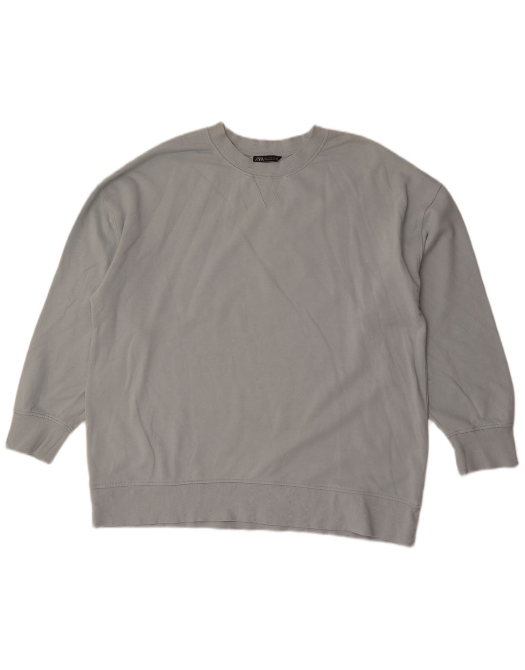 Zara moletom masculino jumper grande algodão azul