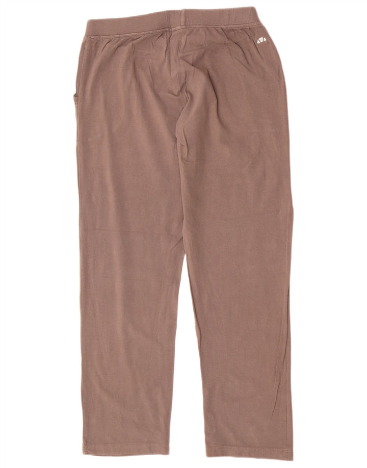 Calça de treino feminina Ellesse UK 12 algodão marrom médio
