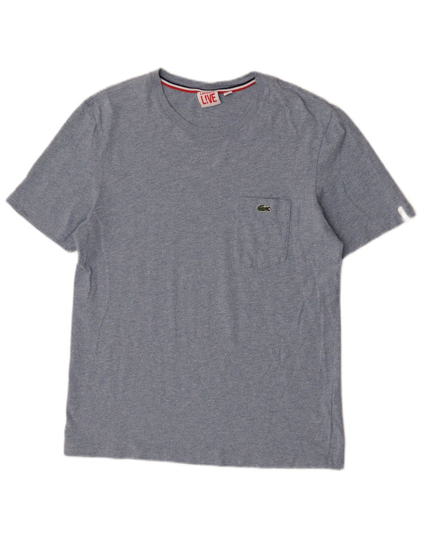 Camiseta masculina Lacoste tamanho superior 3 pequeno azul