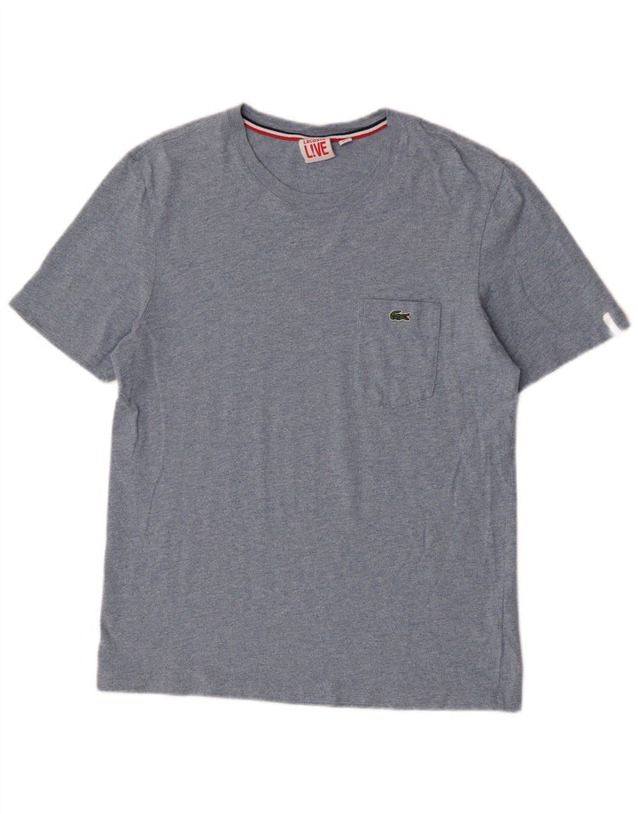 Camiseta masculina Lacoste tamanho superior 3 pequeno azul