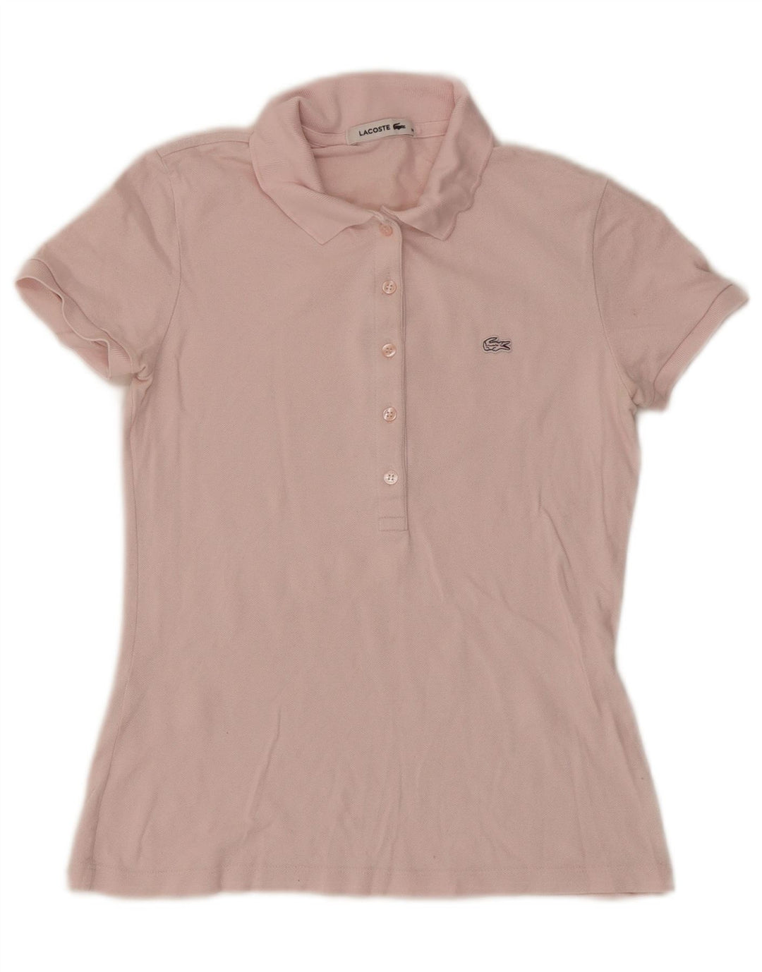 Camisa polo feminina Lacoste tamanho 36 pequeno algodão rosa