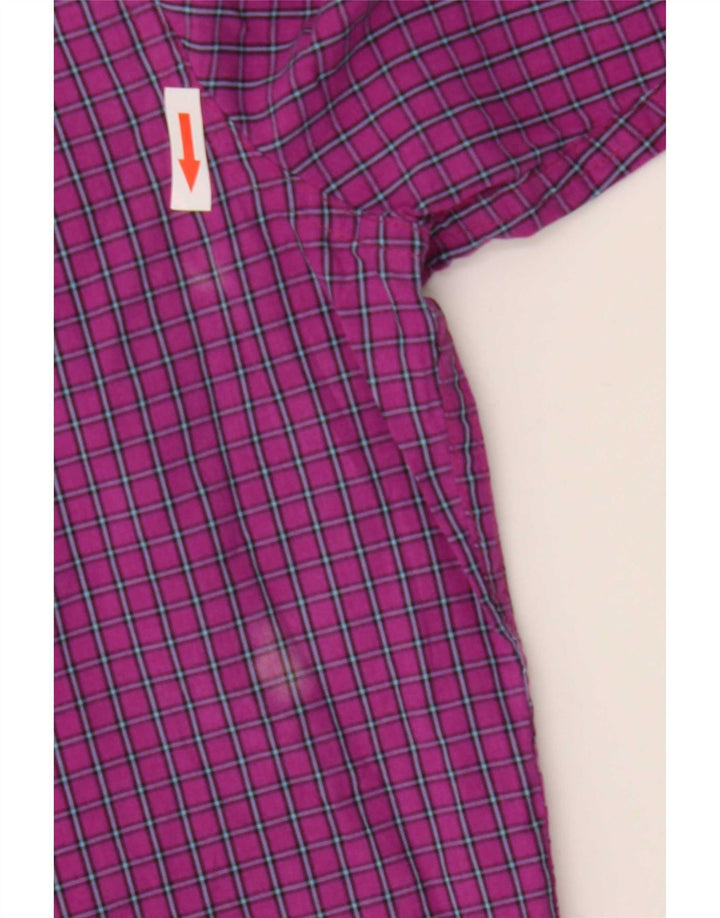 Camisa masculina Chaps grande algodão guingão roxo