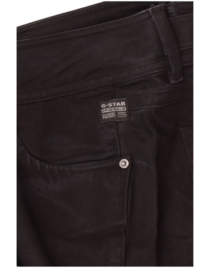 Jeans retos femininos G-STAR W27 L28 algodão preto