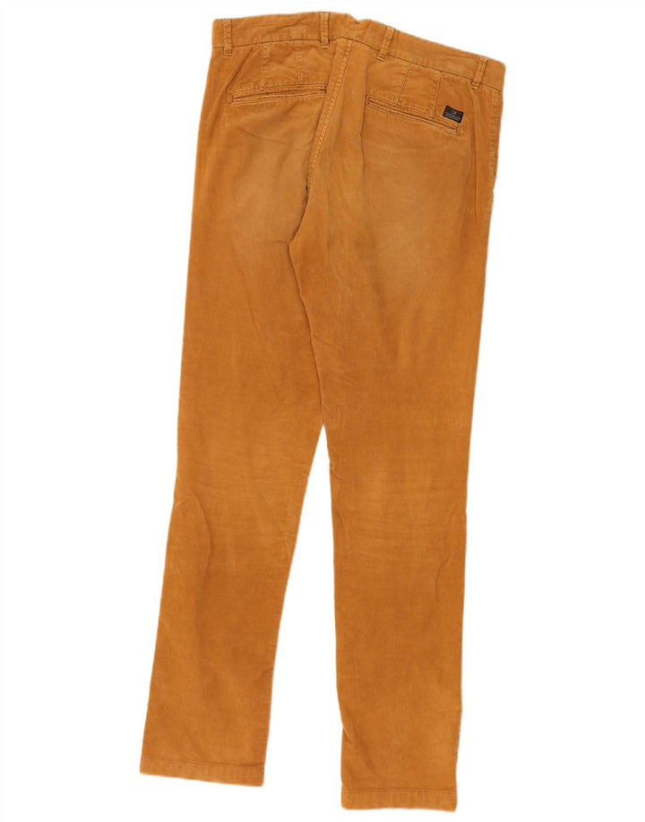 Calça masculina reta de veludo SCOTCH & SODA W30 L32 algodão marrom