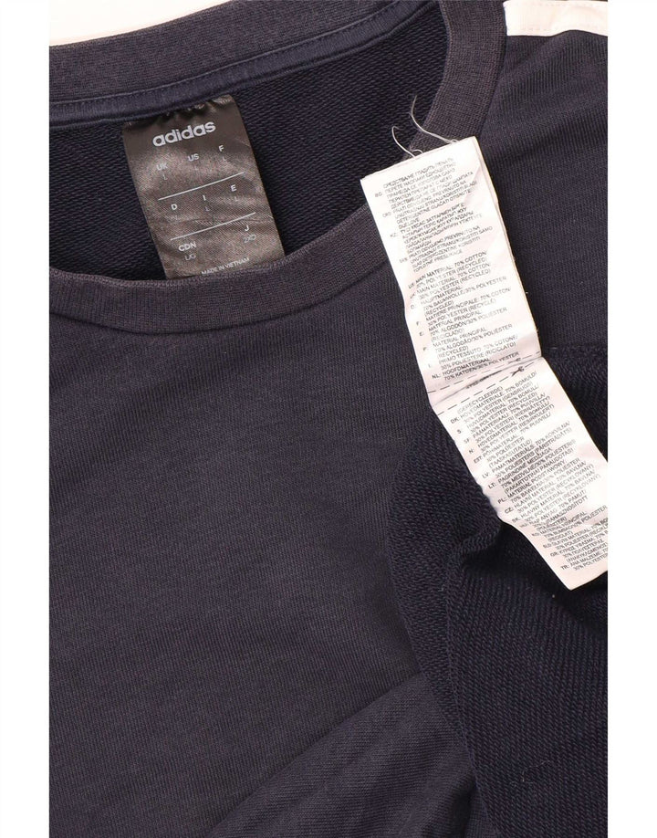 Adidas Mens Moletom Jumper Grande Algodão Azul Marinho