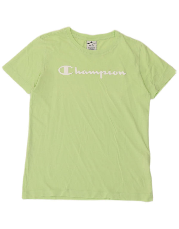 Camiseta feminina estampada Champion UK 10 algodão verde pequeno