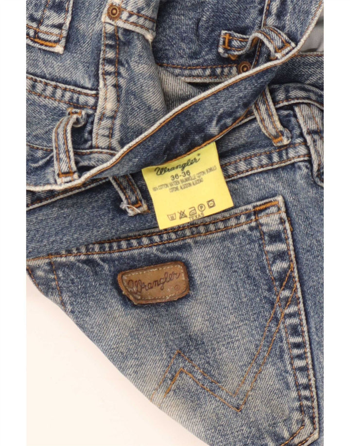 Wrangler Masculino Texas Straight Jeans W36 L32 Azul Algodão