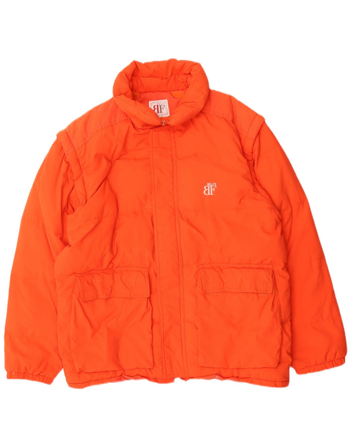 Jaqueta acolchoada masculina Belfe UK 42 XL laranja poliamida