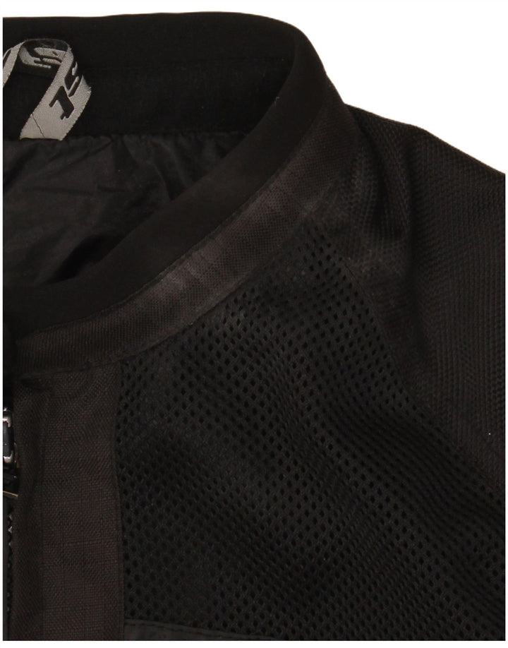 Jaqueta feminina Befast Motorstyle Graphic Racer UK 14 poliéster preto médio