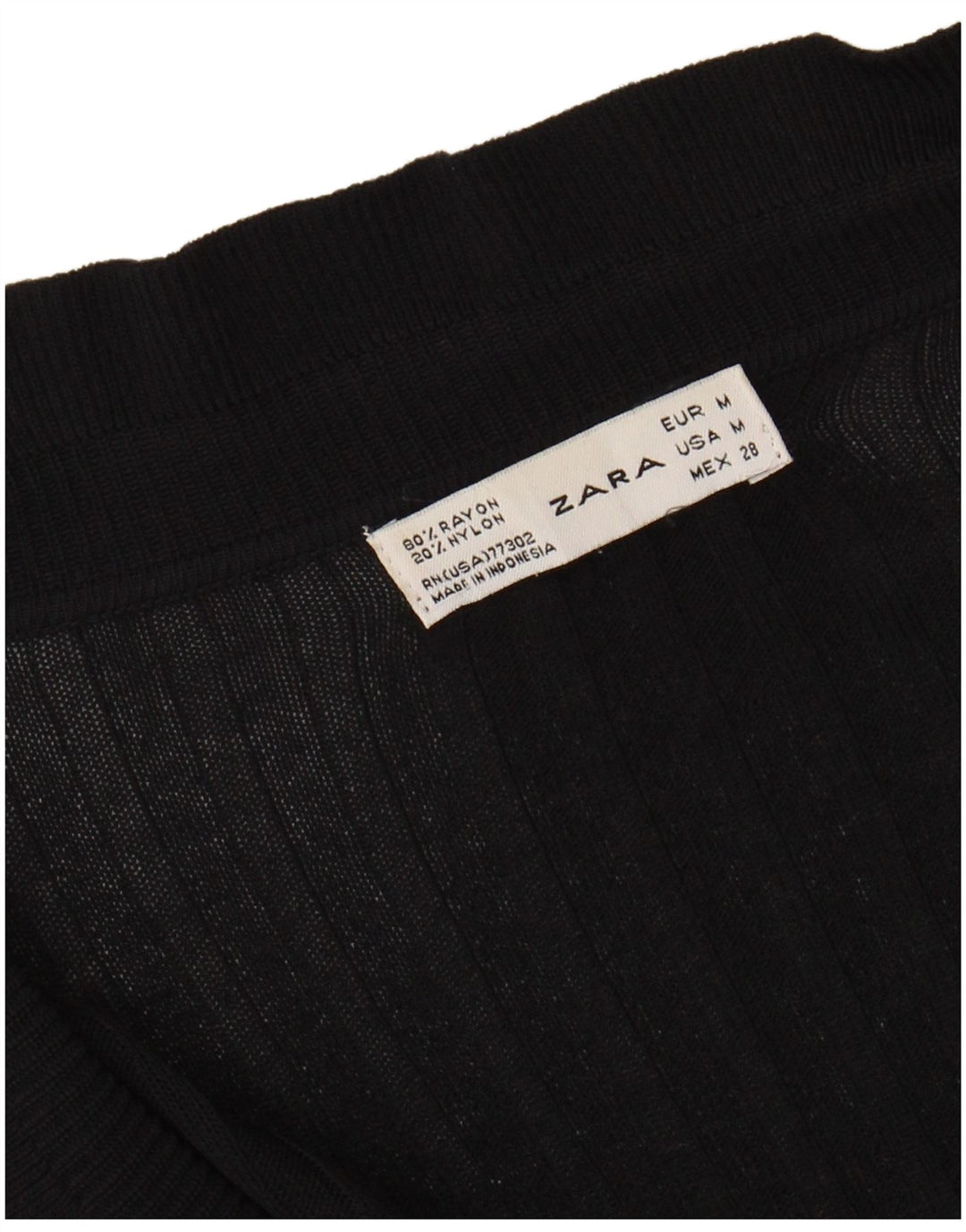 Zara Cardigan Feminino Top UK 12 Médio Preto