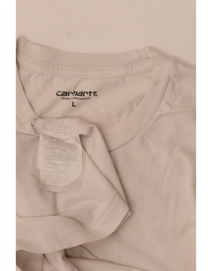 Camiseta masculina gráfica CARHARTT grande algodão branco