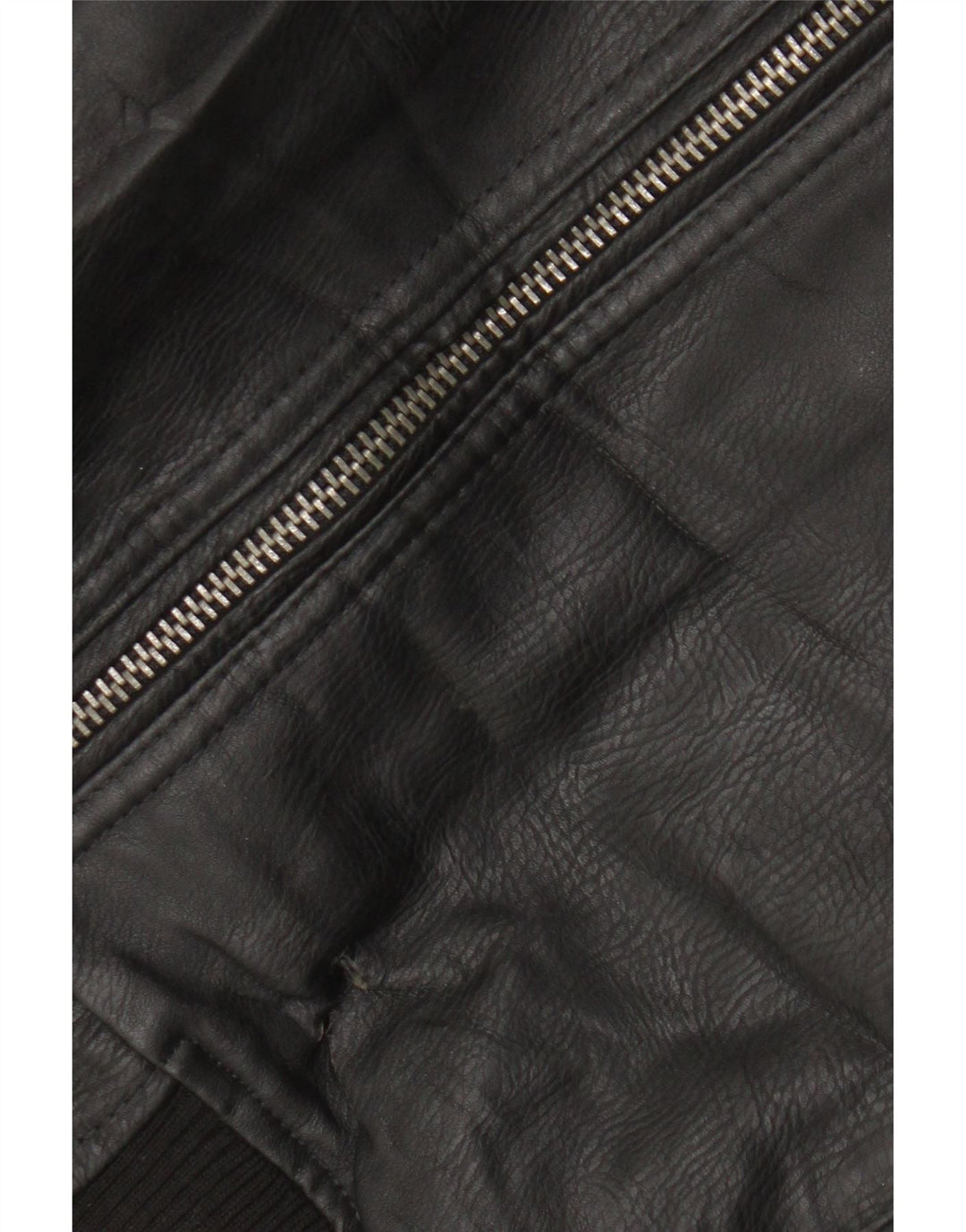 Jaqueta bomber masculina idêntica Motorstyle couro falso Reino Unido 42 XL poliéster preto